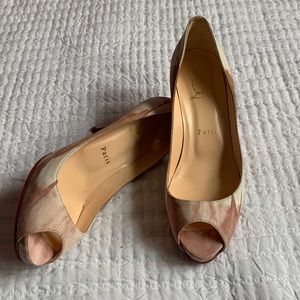 Christian Louboutin peep toe pumps